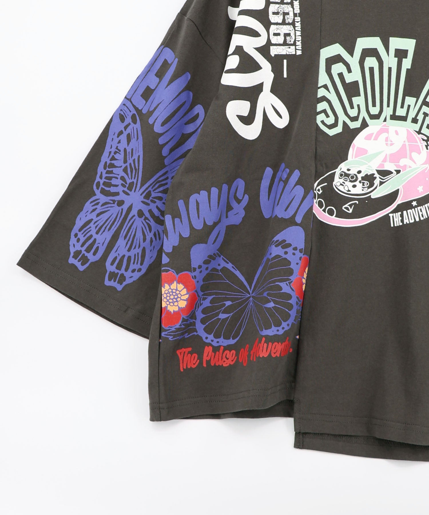 162628：ポジティブフレーズ柄アシンメトリープルオーバーの通販-ScoLar