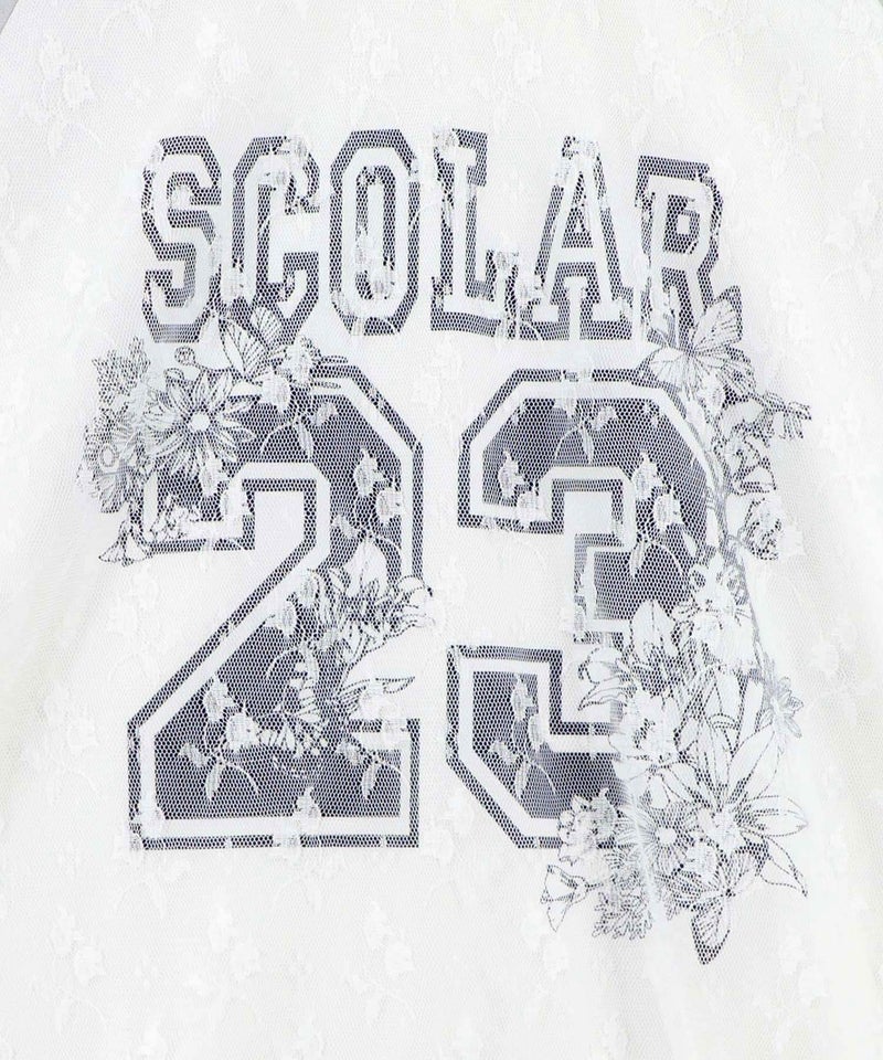 花チュールレース重ねユニフォーム風Tシャツ-10