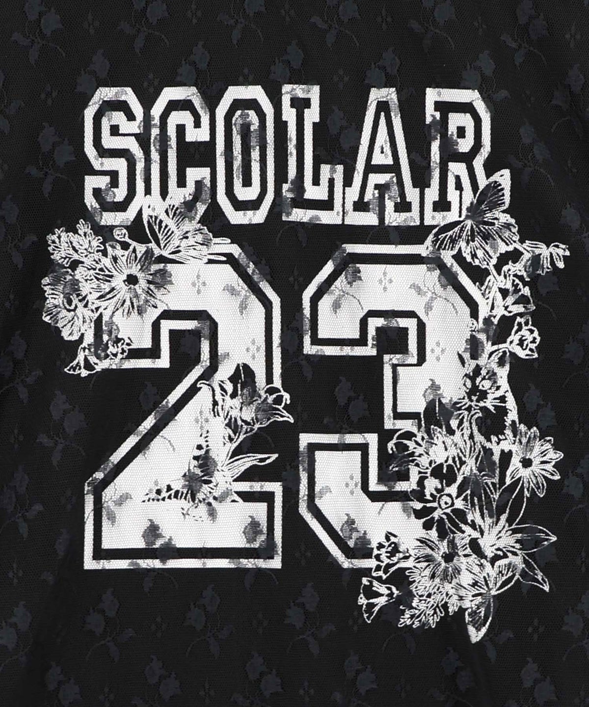 花チュールレース重ねユニフォーム風Tシャツ-13