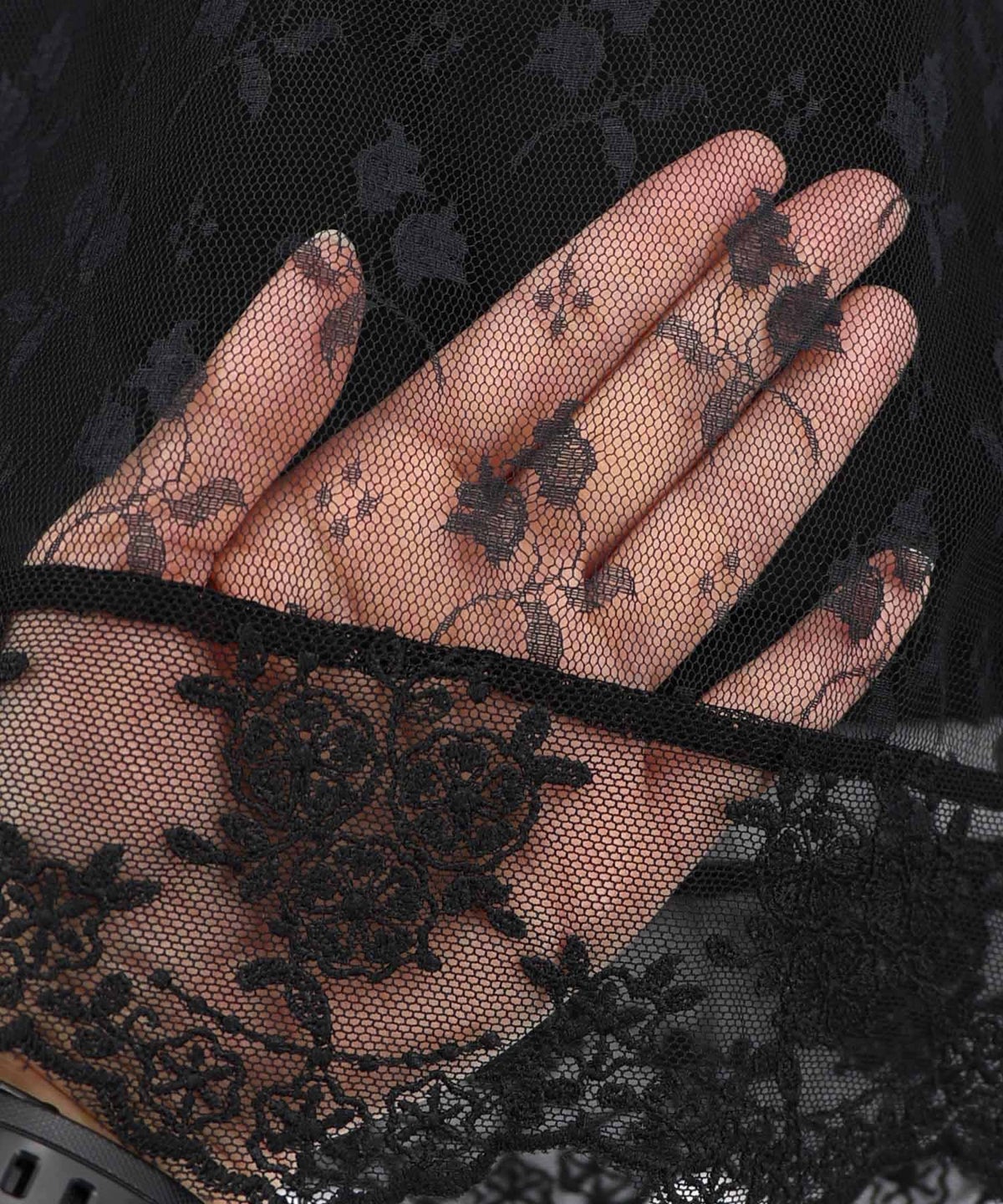 花チュールレース重ねユニフォーム風Tシャツ-18