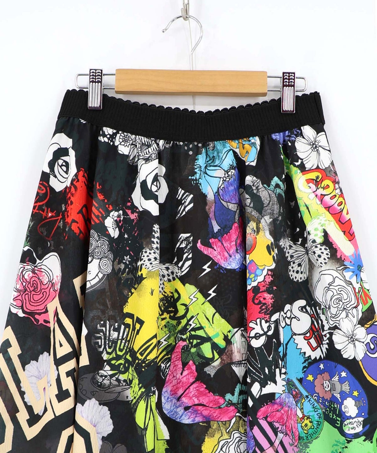 ポップらくがき総柄ワッシャースカート-13