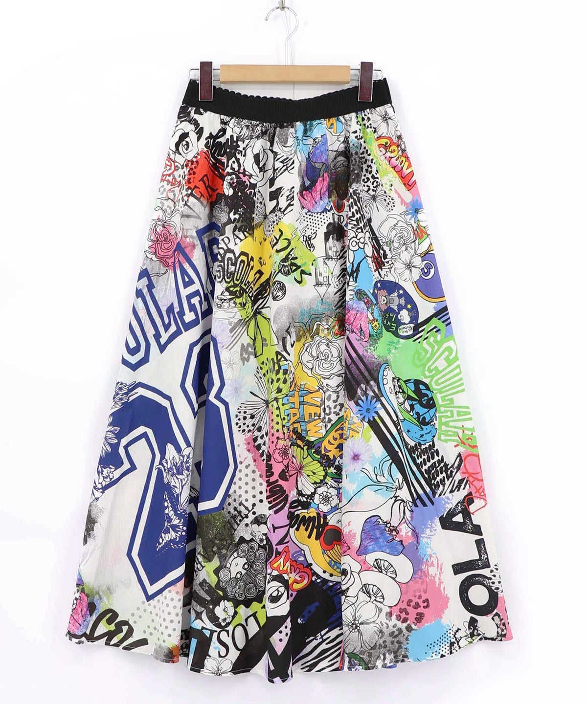 ポップらくがき総柄ワッシャースカート-15