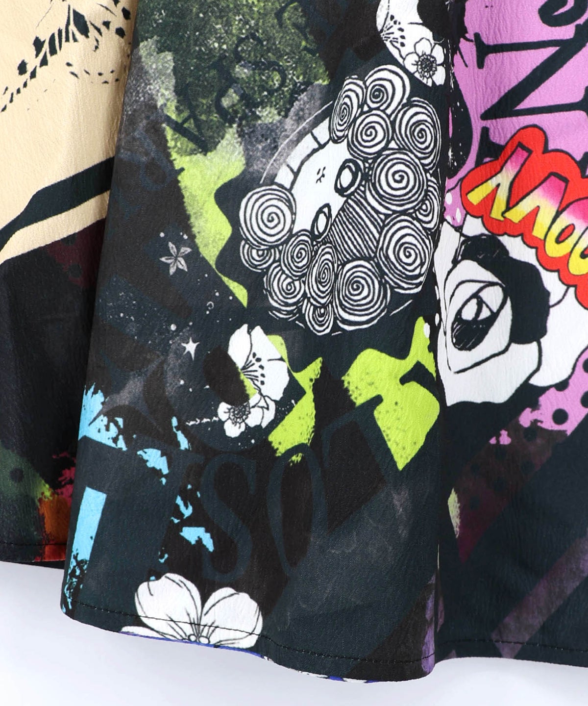 ポップらくがき総柄ワッシャースカート-21