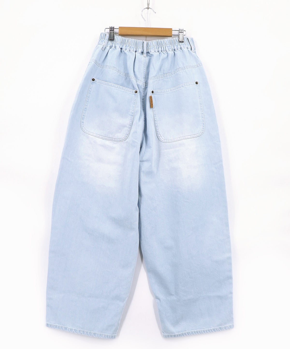 パッチワークお花アップリケデニムパンツ-16