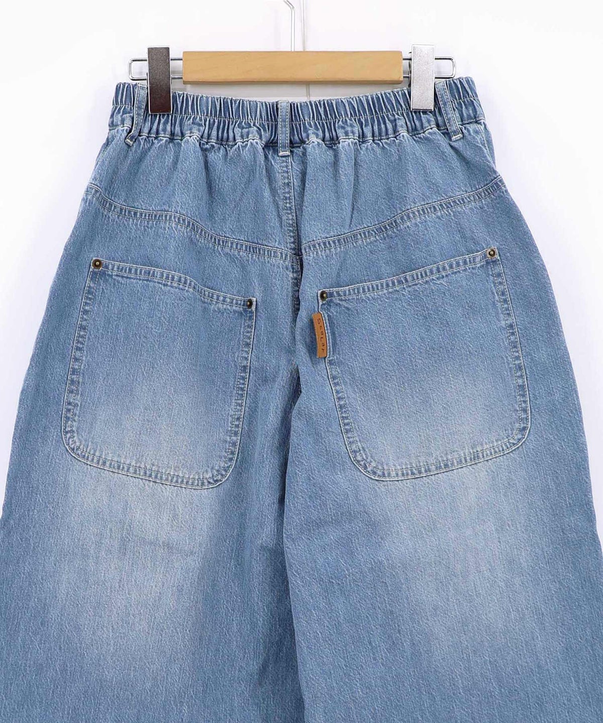 パッチワークお花アップリケデニムパンツ-24