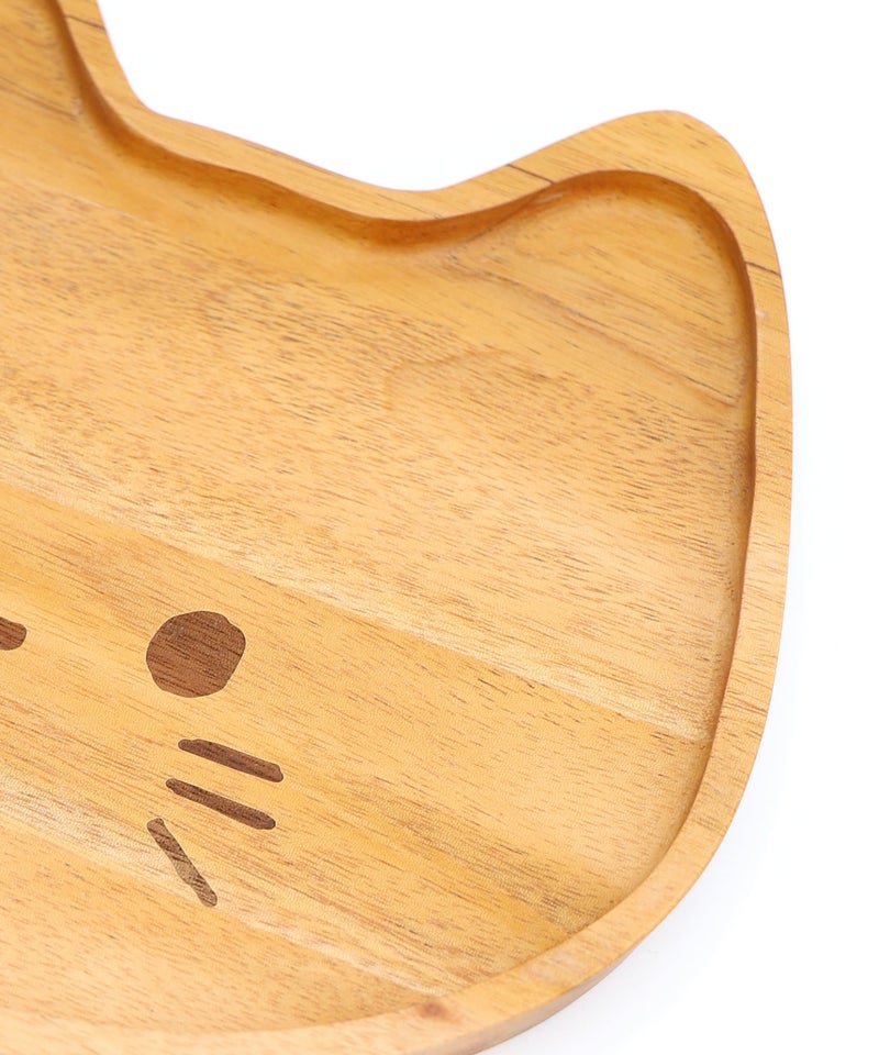 木製ネコ型プレート-6