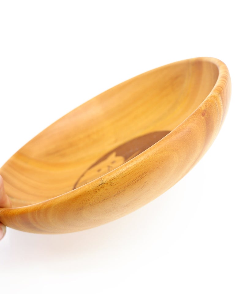 木製ラウンドディッシュ Sサイズ ネコ柄-8