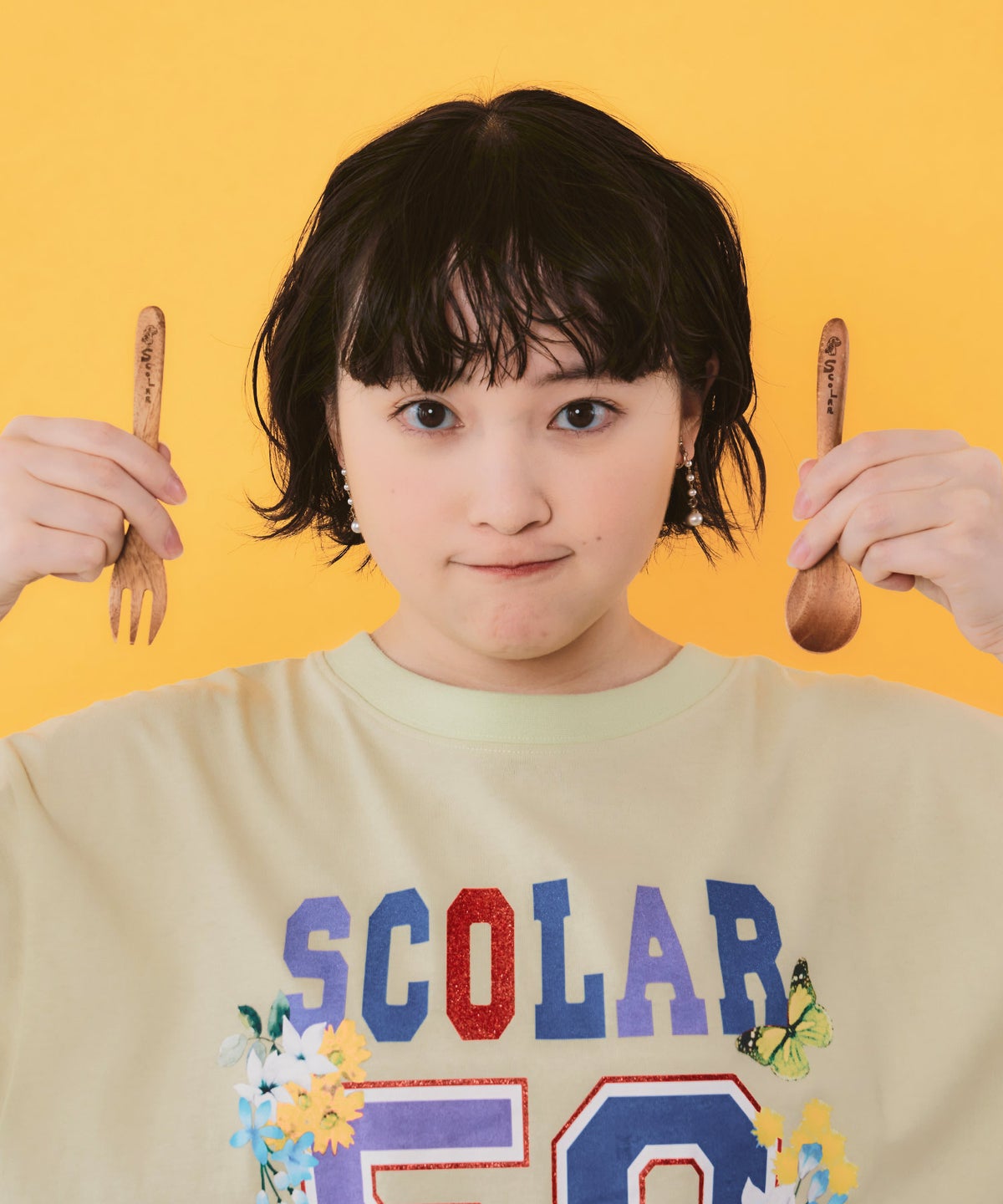 木製スプーン&フォークセット-2