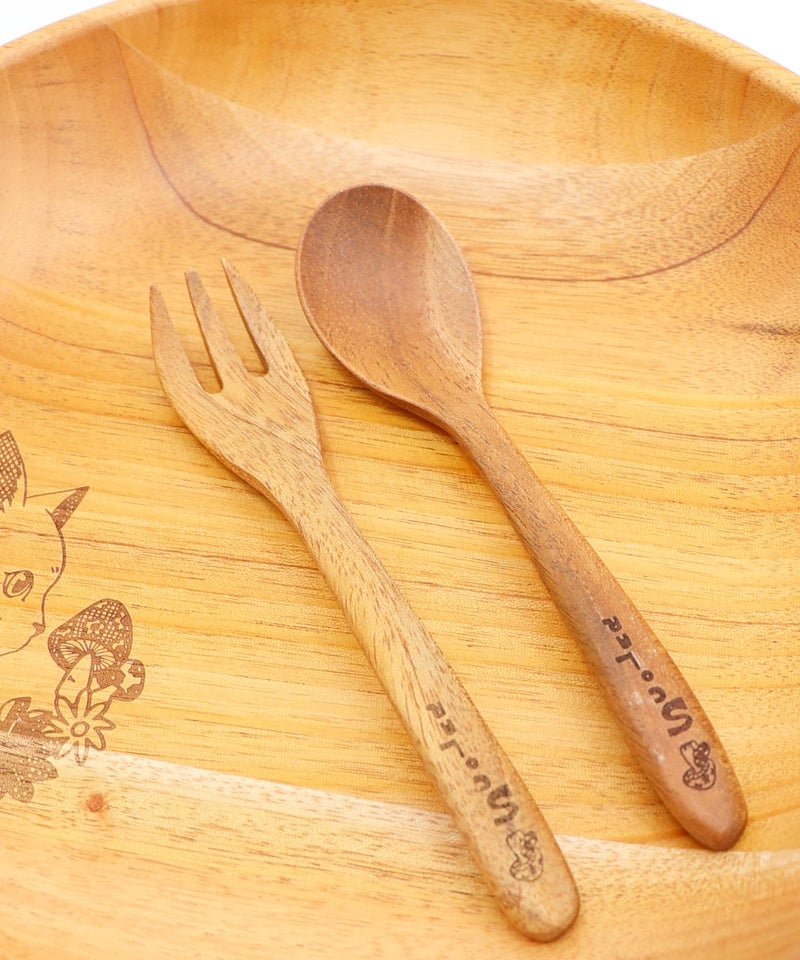 木製スプーン&フォークセット-3