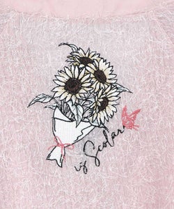 ひまわり刺繍 フェザーラメシフォンカーディガン-17