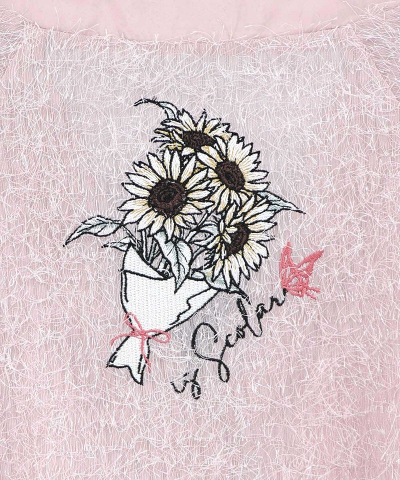 ひまわり刺繍 フェザーラメシフォンカーディガン-17