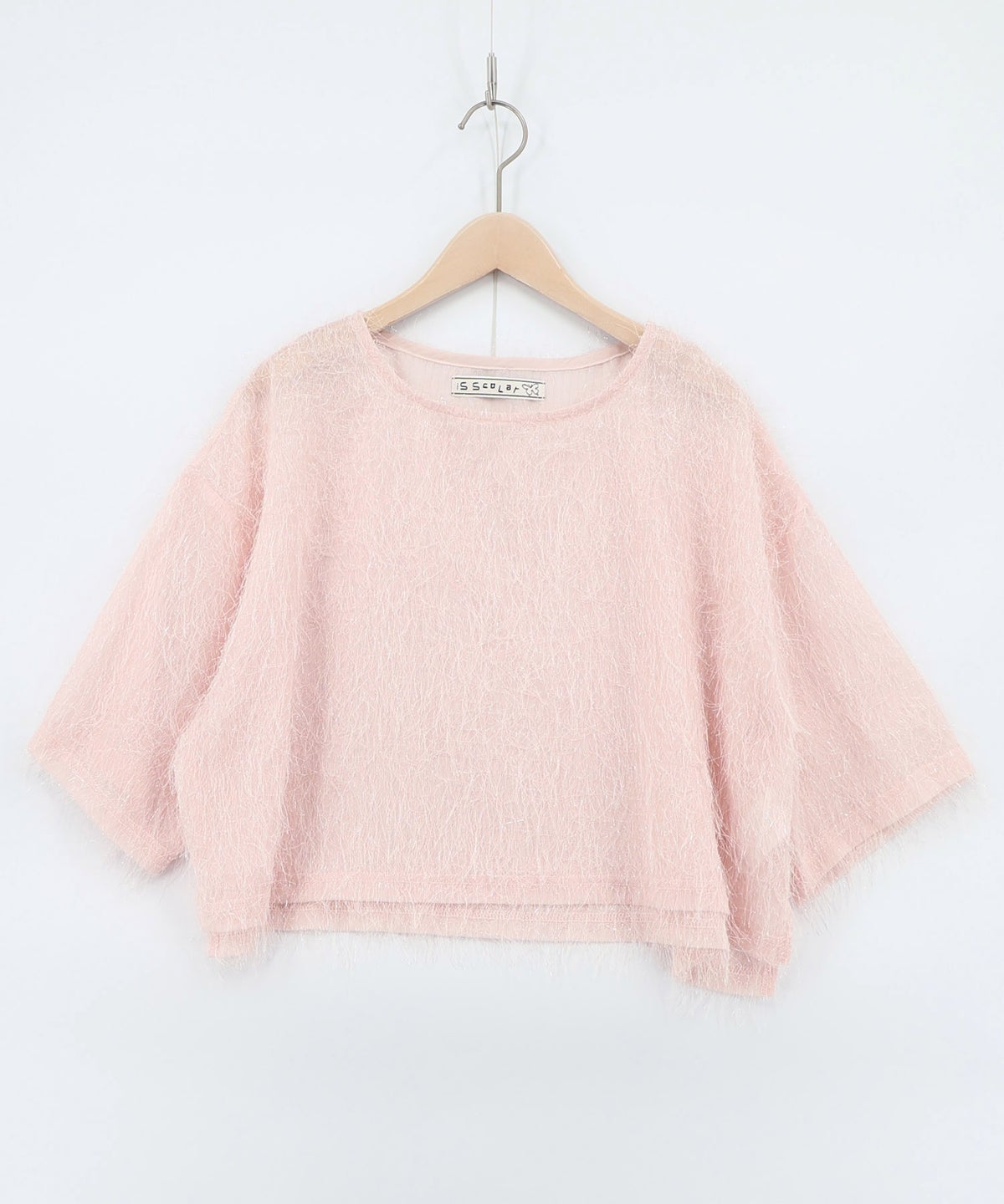 フェザーラメシフォンプルオーバー付き 蝶柄ワンピース-20