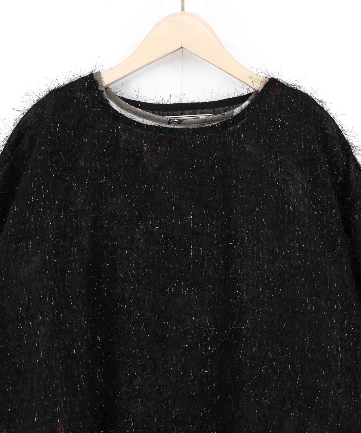 フェザーラメシフォンプルオーバー付き 蝶柄ワンピース-23