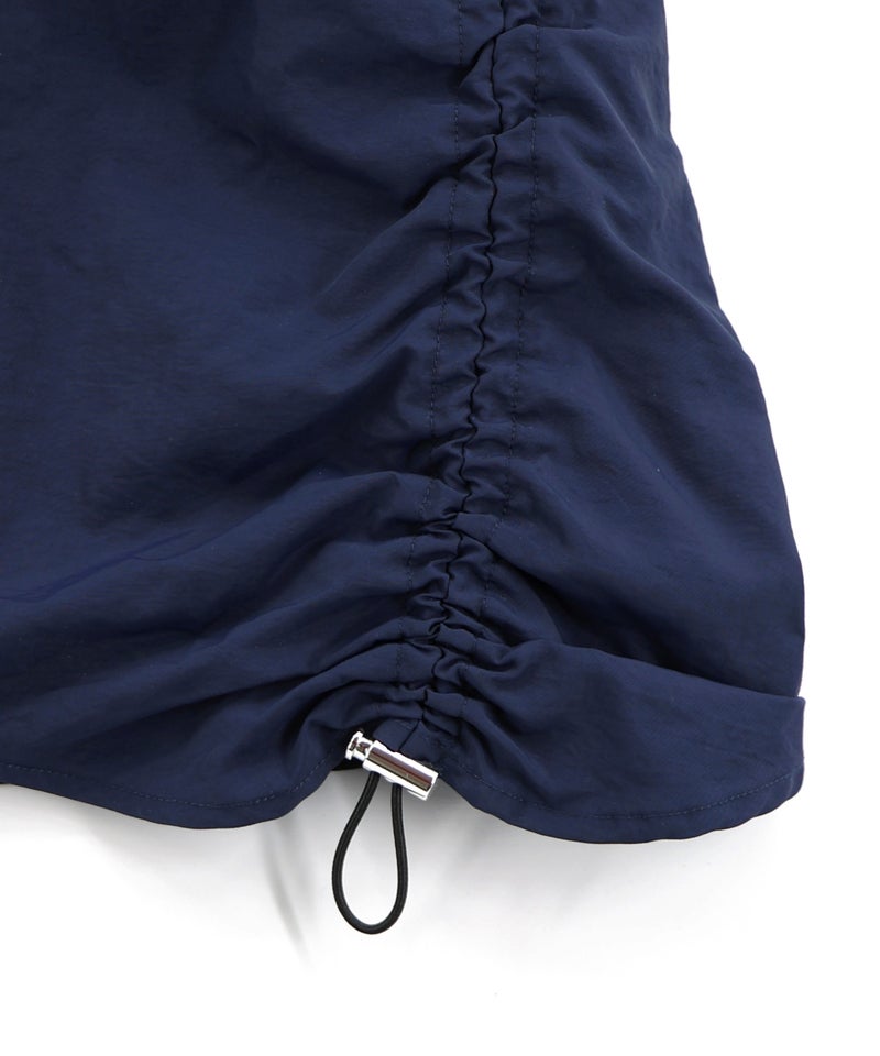 花コラージュ柄 異素材使いワンピース-18