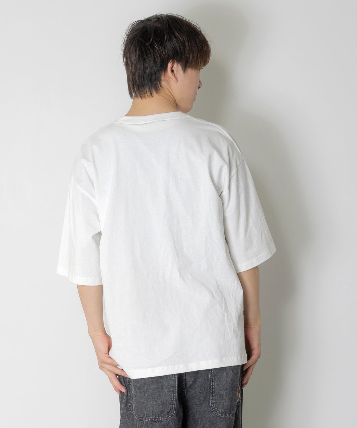 片思いクマと全力拒否ネコTシャツ-5