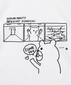 片思いクマと全力拒否ネコTシャツ-12