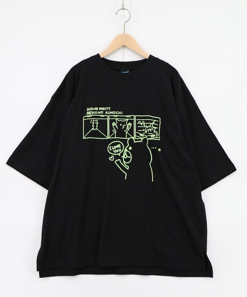 片思いクマと全力拒否ネコTシャツ-13