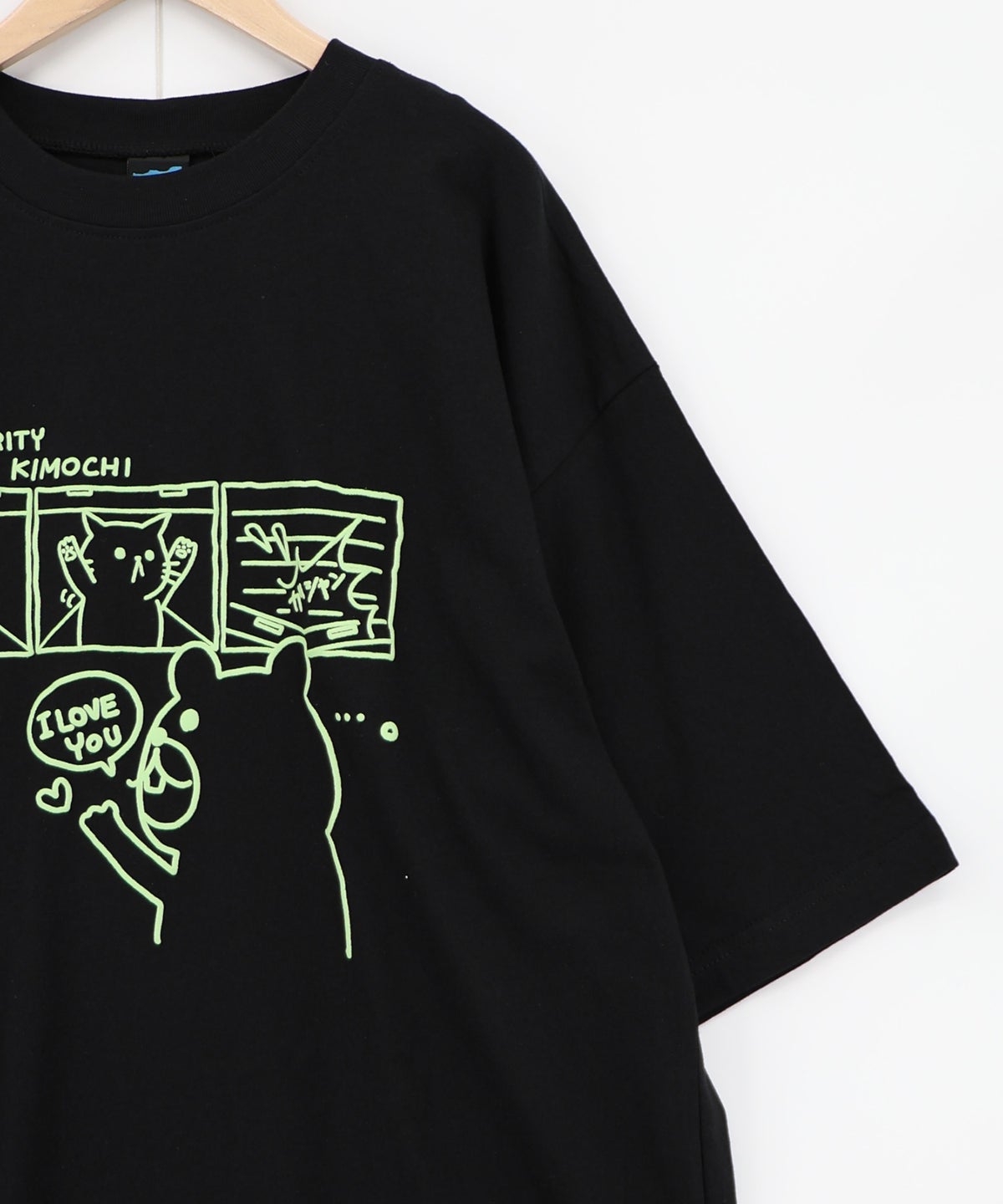 片思いクマと全力拒否ネコTシャツ-18