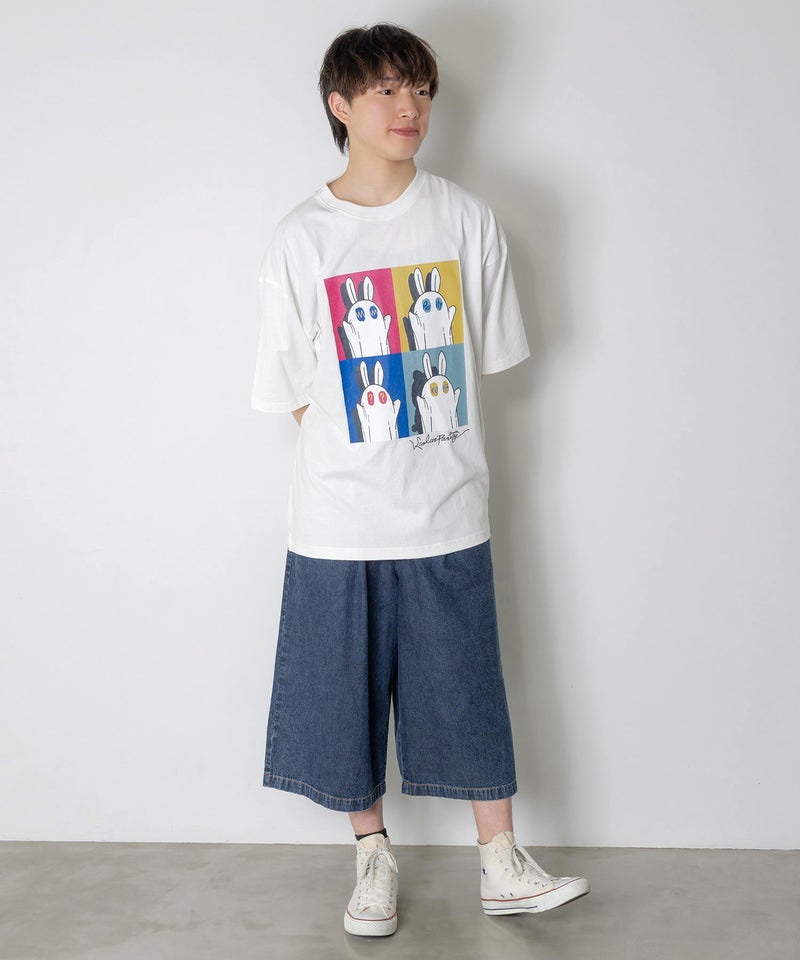 間違い探しおばけウサギTシャツ-2