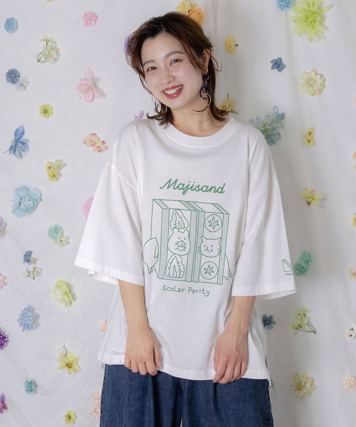 Majisand×Parity クマネコサンドTシャツ-1