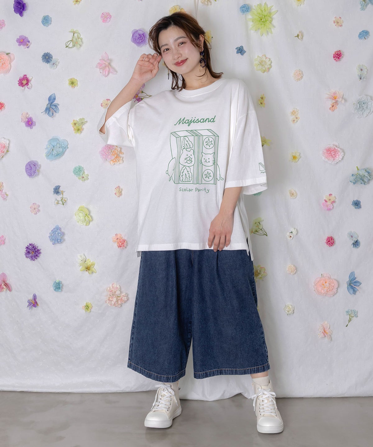 Majisand×Parity クマネコサンドTシャツ-2