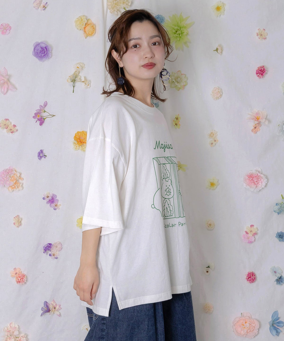 Majisand×Parity クマネコサンドTシャツ-5