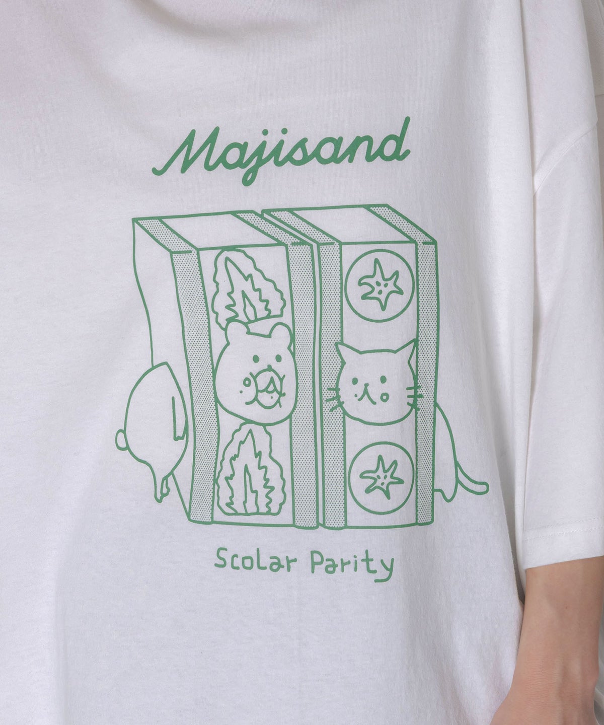 Majisand×Parity クマネコサンドTシャツ-6