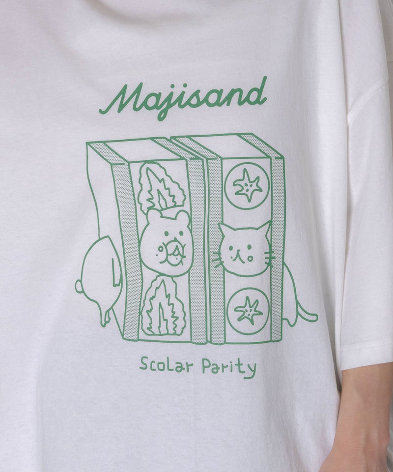 Majisand×Parity クマネコサンドTシャツ-6