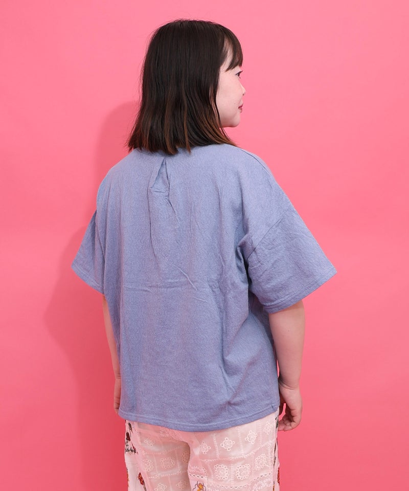 花に埋もれたスカラーちゃん ローズジャガードTシャツ-4