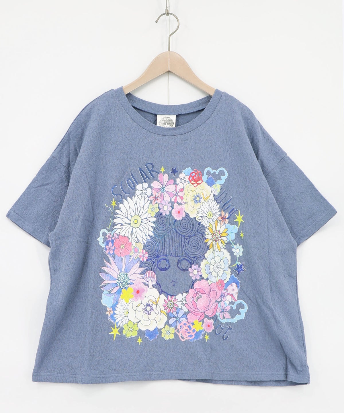花に埋もれたスカラーちゃん ローズジャガードTシャツ-10