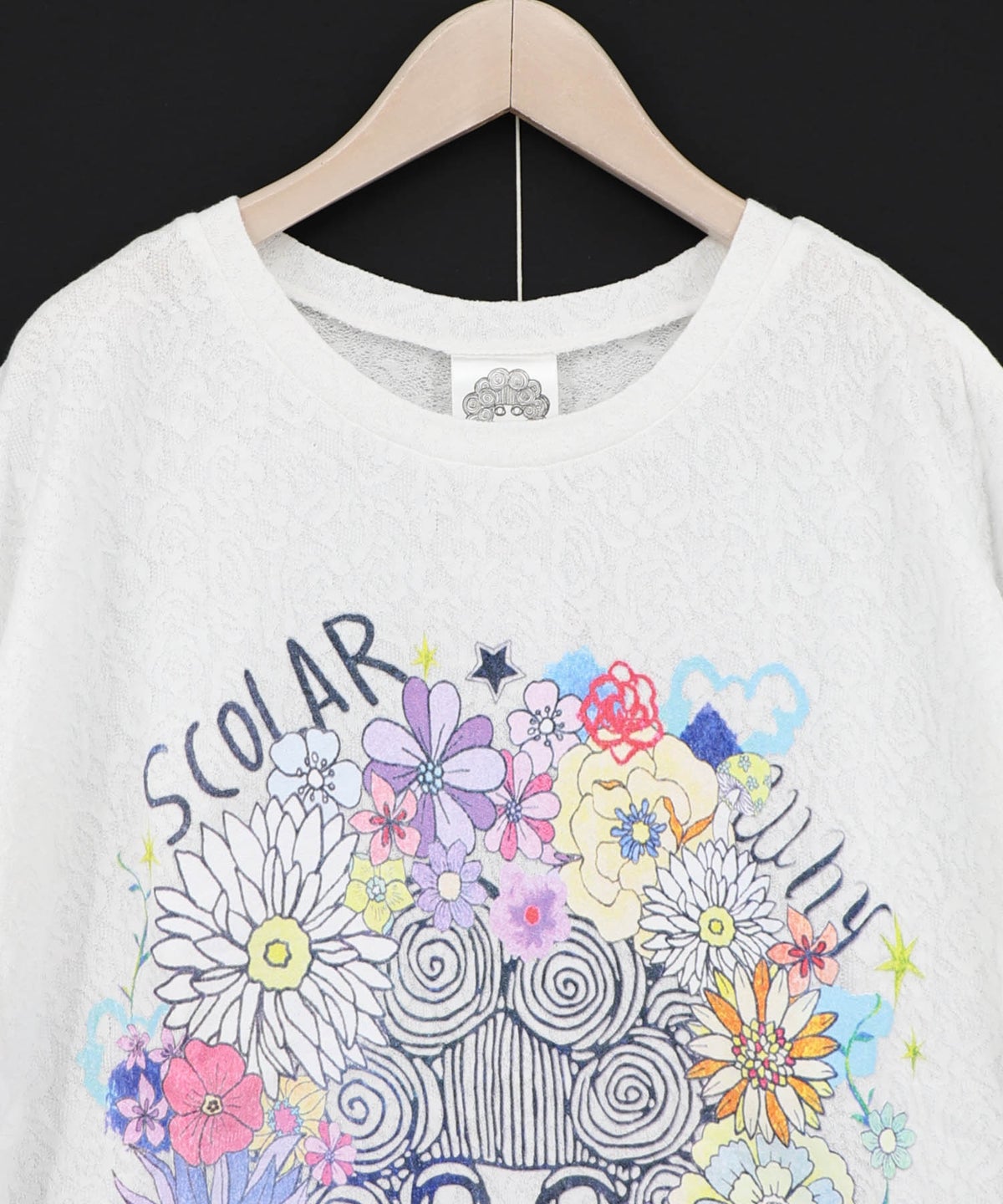 花に埋もれたスカラーちゃん ローズジャガードTシャツ-14