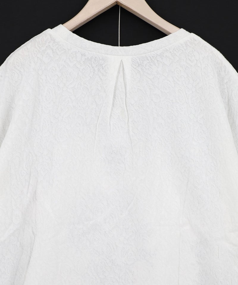 花に埋もれたスカラーちゃん ローズジャガードTシャツ-15