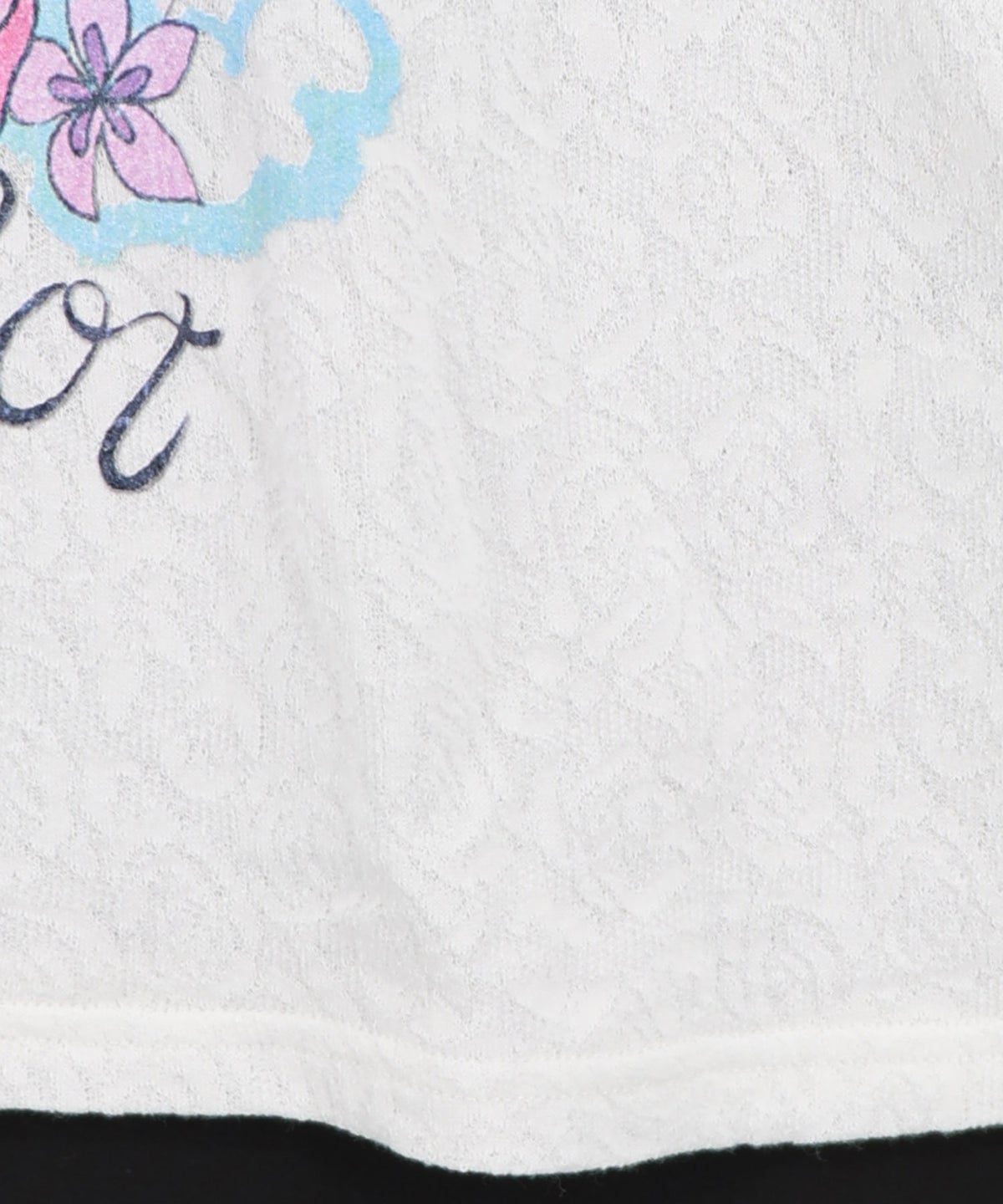 花に埋もれたスカラーちゃん ローズジャガードTシャツ-18