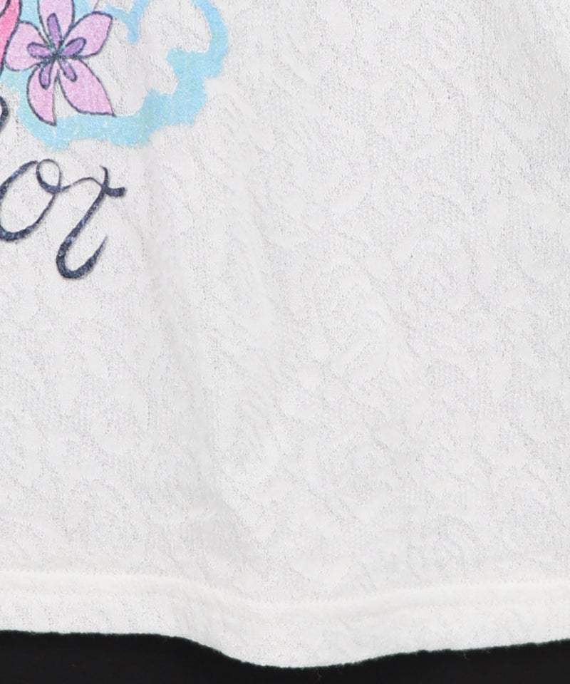 花に埋もれたスカラーちゃん ローズジャガードTシャツ-18