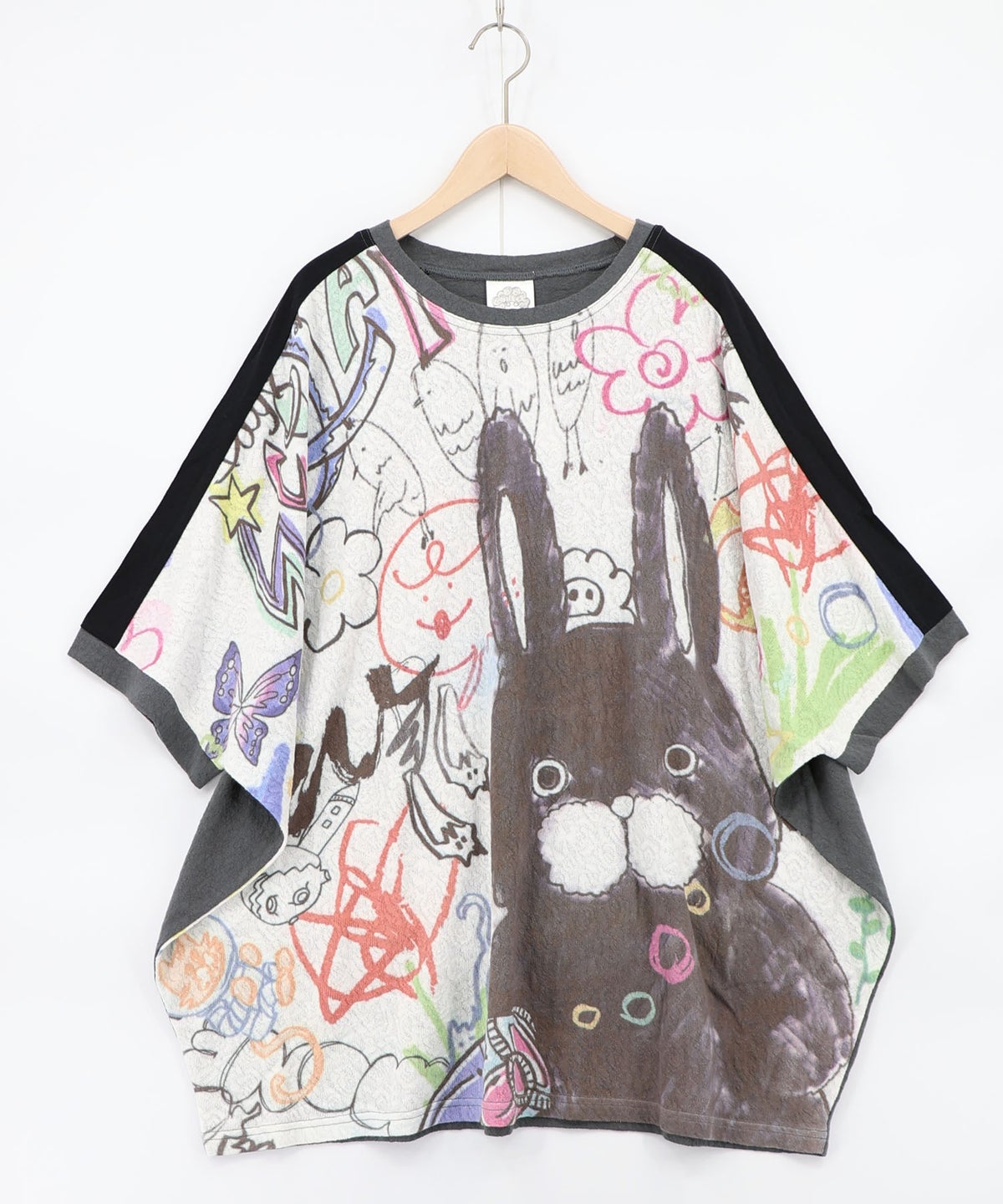 落書き調ラビル配色チュニック-7