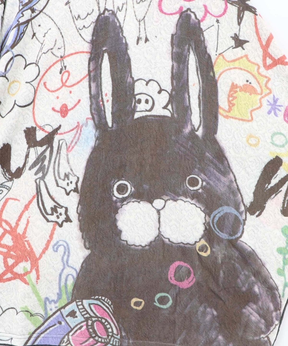 落書き調ラビル配色チュニック-9