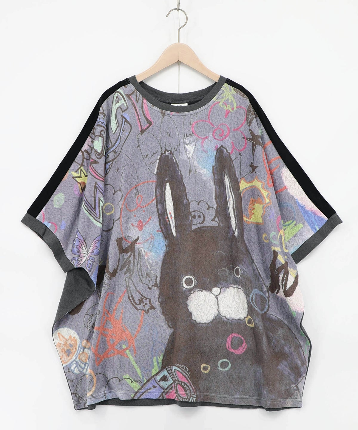 落書き調ラビル配色チュニック-10