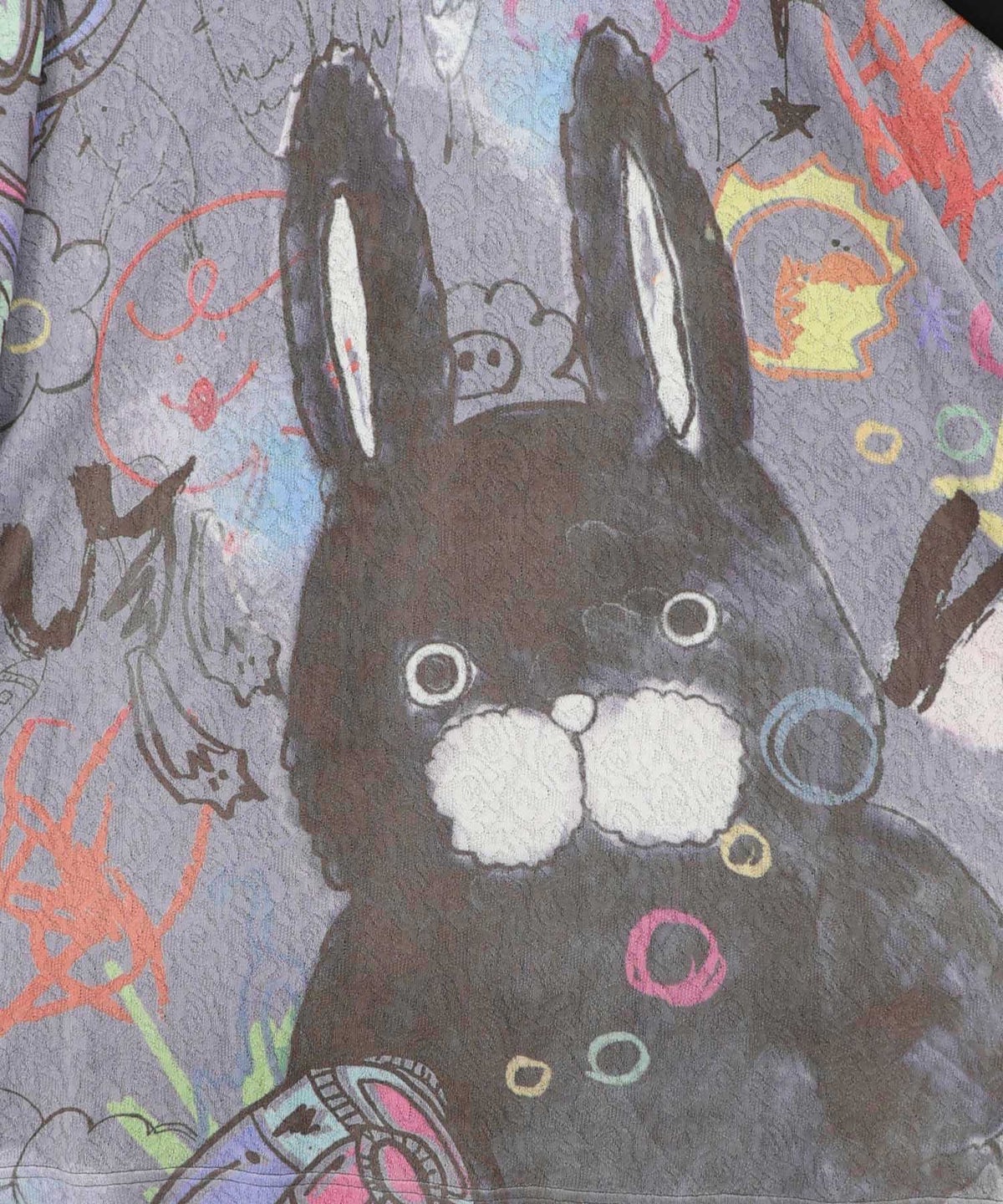 落書き調ラビル配色チュニック-12