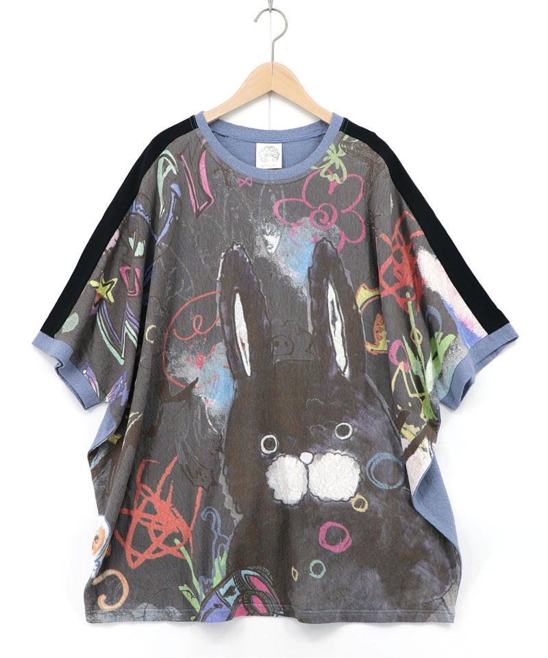 落書き調ラビル配色チュニック-13