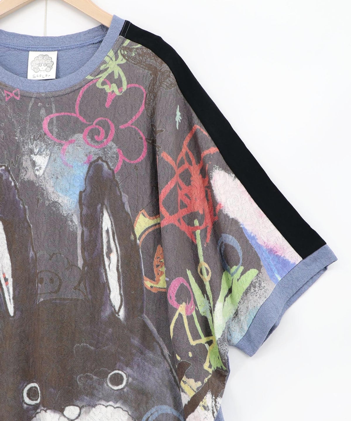 落書き調ラビル配色チュニック-17