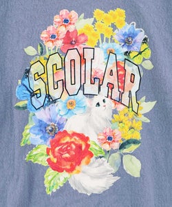 花ネコ発泡プリント ローズジャガードTシャツ-14