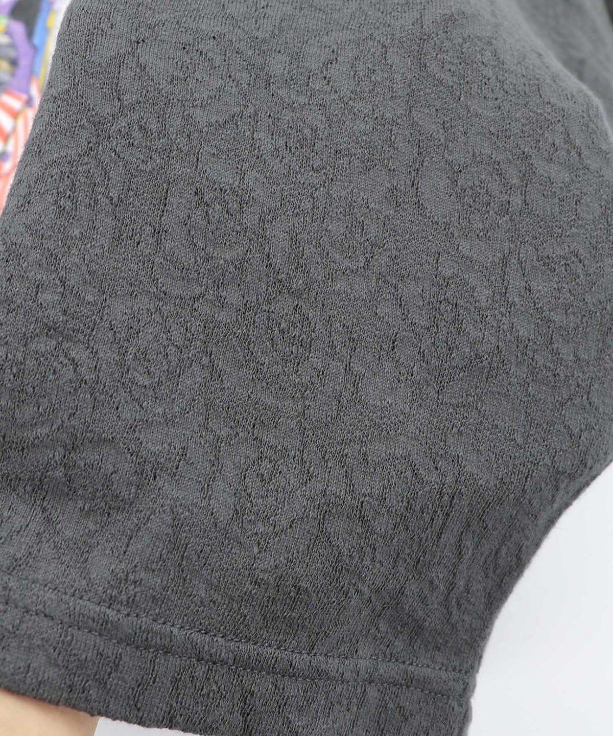 仮面舞踏会のネコ柄 ドルマンスリーブTシャツ-21