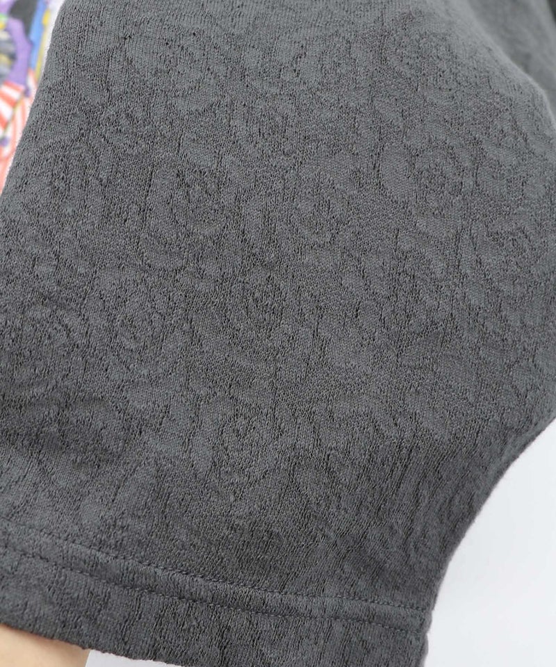 仮面舞踏会のネコ柄 ドルマンスリーブTシャツ-21