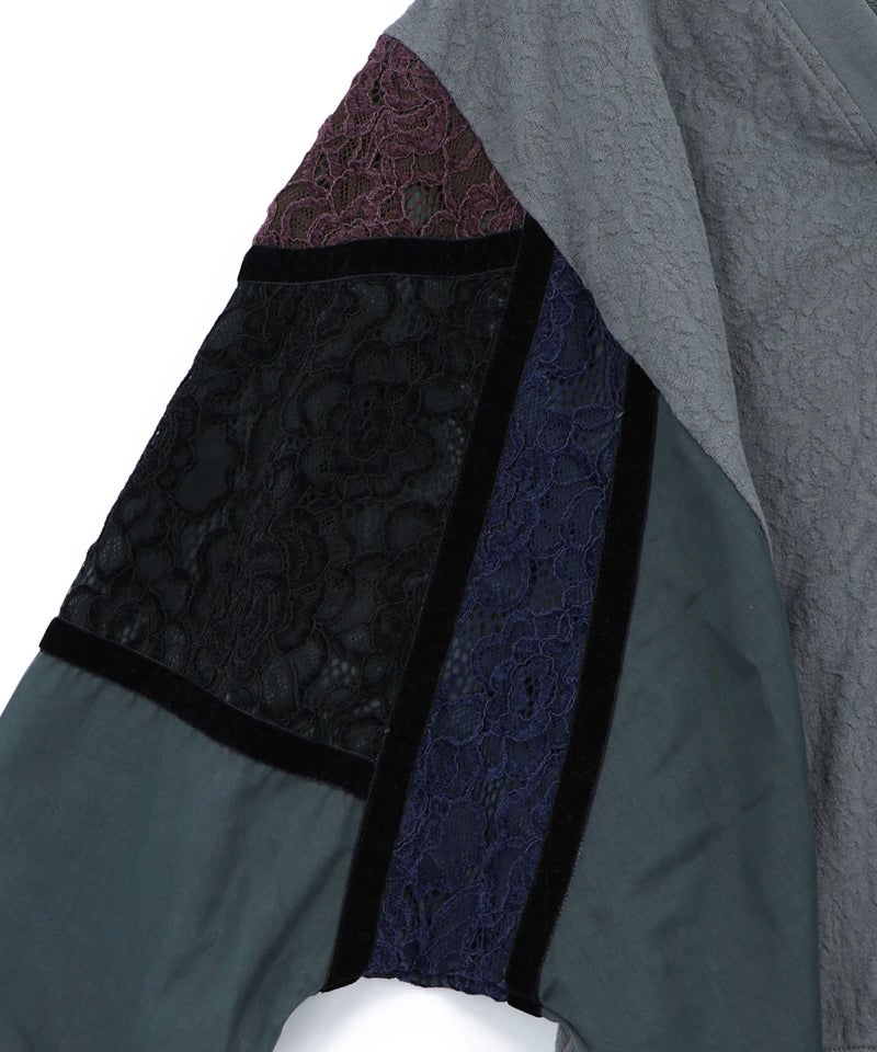 配色花レース×ローズジャガードカーディガン-13
