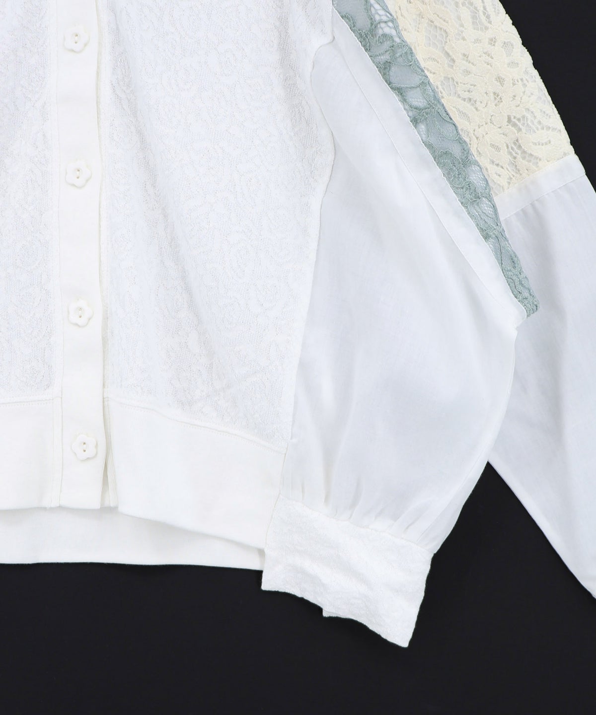 配色花レース×ローズジャガードカーディガン-17