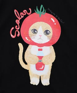 トマトにゃんこ柄プリントTシャツ-12