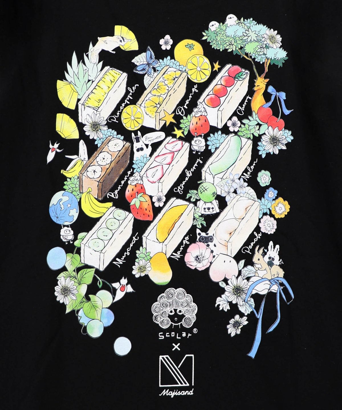 Majisand×ScoLar カラフルフルーツサンドTシャツ-15