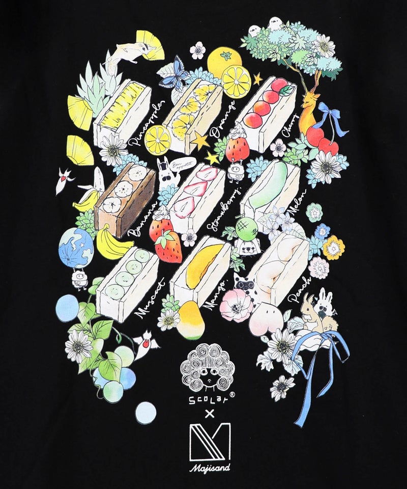 Majisand×ScoLar カラフルフルーツサンドTシャツ-15