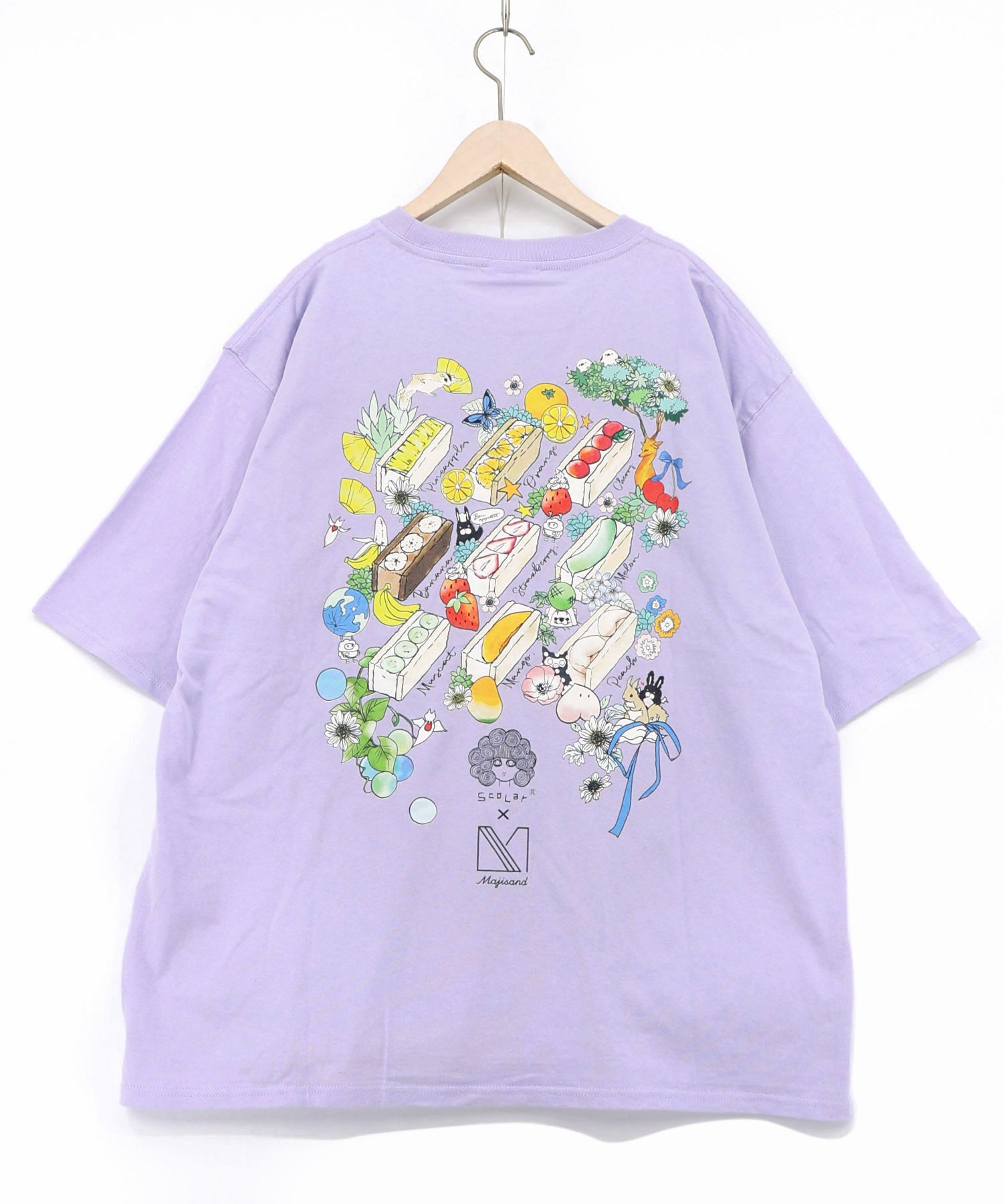 162631：Majisand×ScoLar カラフルフルーツサンドTシャツの通販-ScoLar