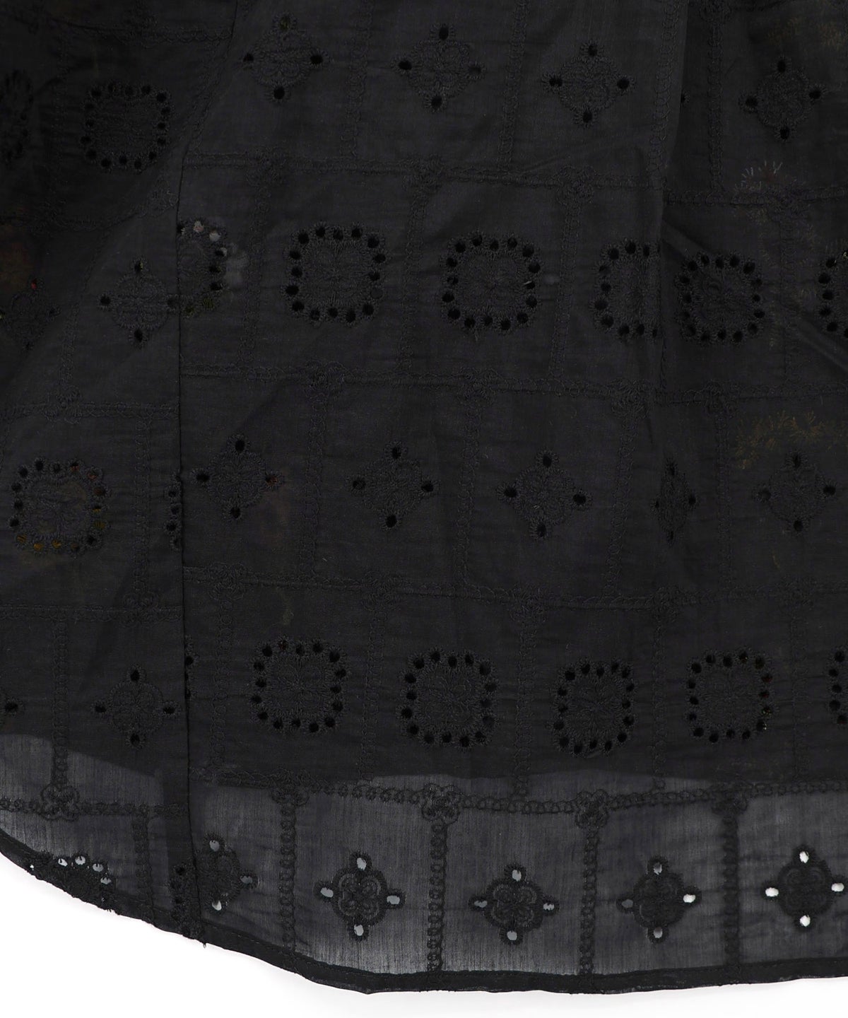 花刺繍×コットンレース×シアー 異素材シャツ-21